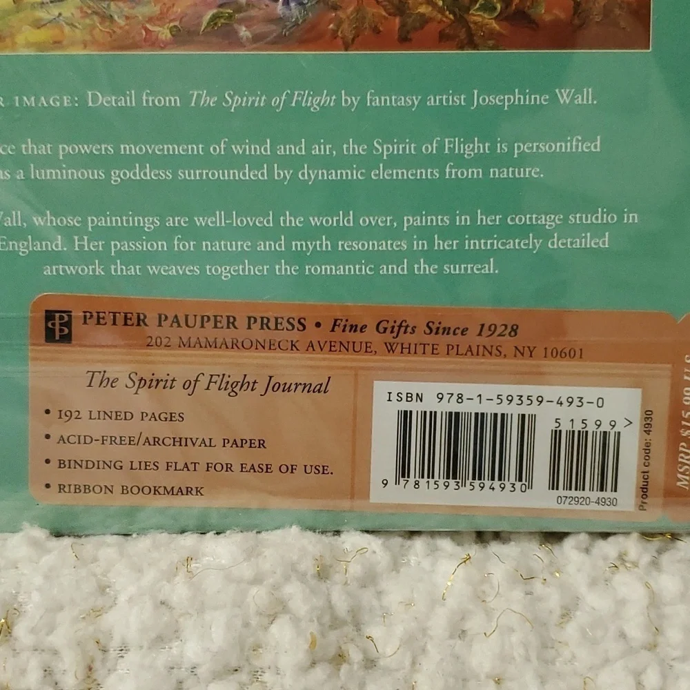 NWT! Josephine Wall Spirit Of Flight Journal (5 By 9) 192 Lined Pages